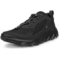 Black ECCO MX Breathur women's trainers with mesh panels, rugged sole, and lace-up design.