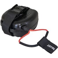Black Zefal Bike Taxi Tow Rope with compact case, red elastic cord, and adjustable strap.