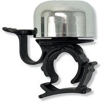 Silver Zefal Piing Bell with black plastic handlebar mount and thumb lever.