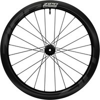 Black Zipp 303 Firecrest carbon tubeless disc brake rear wheel with center locking and 700c size.