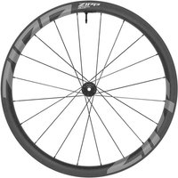 Zipp 303 SW carbon tubeless disc brake rear wheel with sleek black spokes and Sram XDR hub.