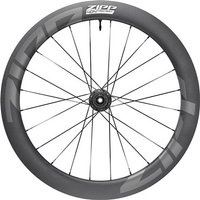 Zipp 404 Firecrest carbon tubeless disc brake rear wheel, 700C, black with center locking hub and aerodynamic spokes.