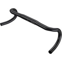 Black Zipp Service Course 70-XPLR handlebar, 42cm wide, ergonomic drop design with slight flare and matte finish.