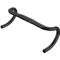 Black Zipp Service Course 80 ergonomic drop handlebars with a sleek curve and textured grip areas.