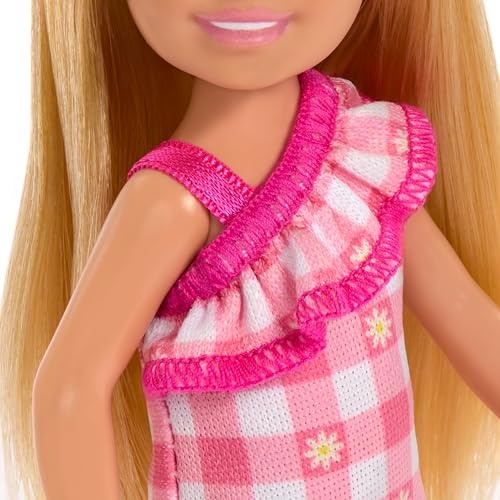 Barbie Chelsea Pink Checkered Dress Doll - image 2