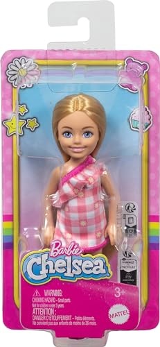 Barbie Chelsea Pink Checkered Dress Doll - image 4