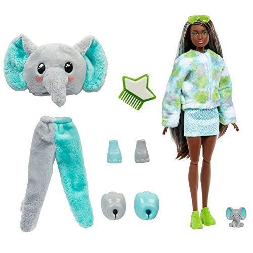 Barbie Cutie Reveal Jungle Series Doll with Elephant Costume & 10 Surprises - image 2