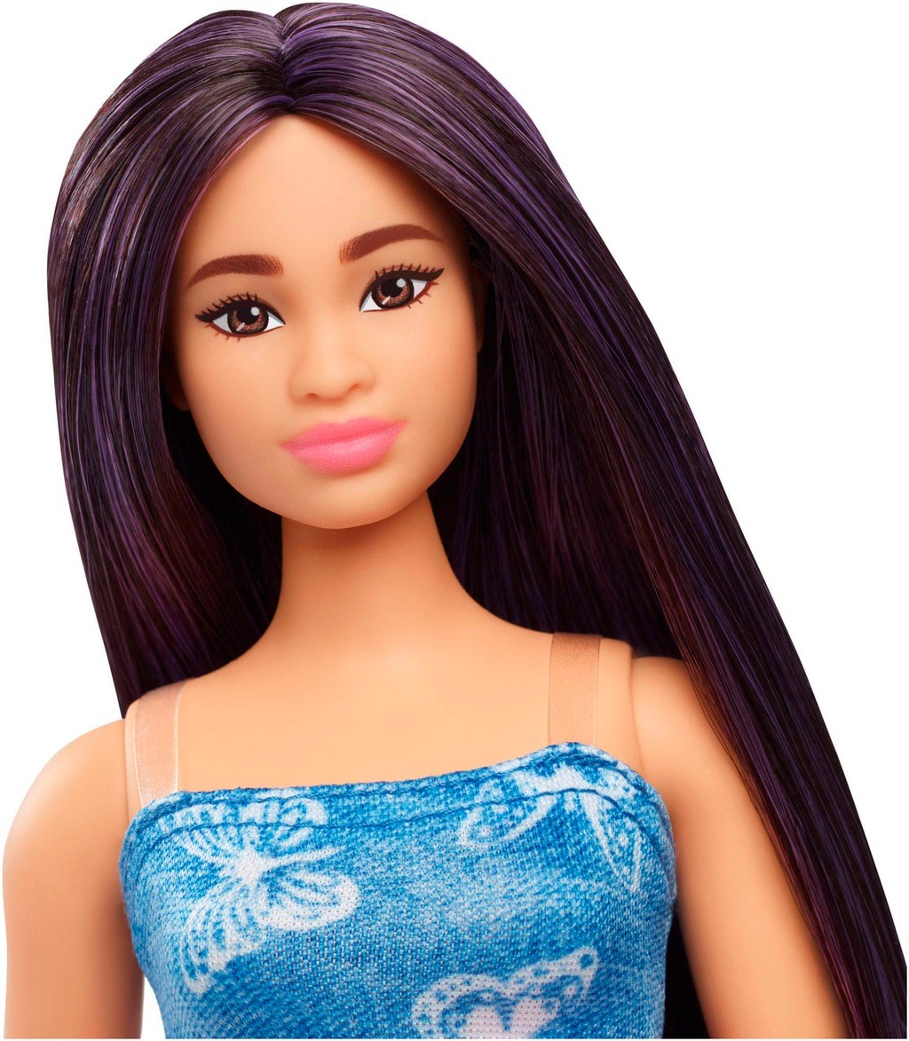 Barbie Fashionistas Demin Butterfly Print Dress Doll 231 - image 3