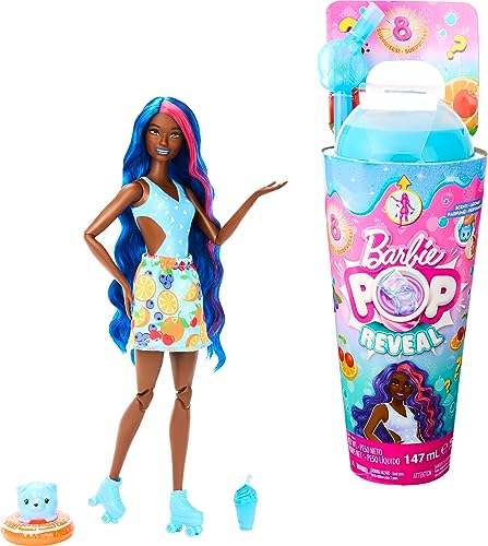Barbie Dolls & Toys Barbie Pop Reveal Fruit Series Fruit Punch Doll 8 Surprises Include Pet Slime Scent & Color Change