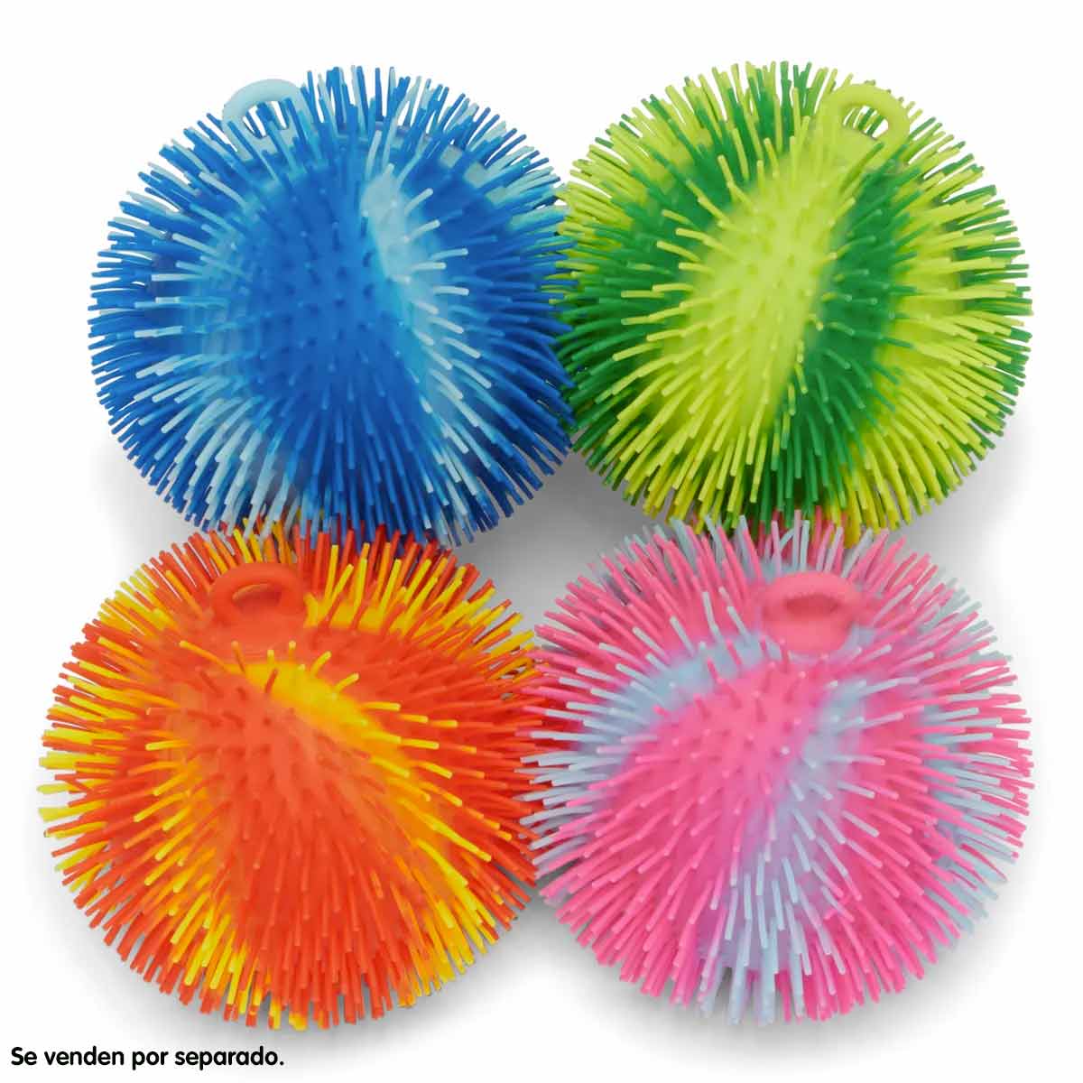 Dual-colored jiggly ball fidget toys in various styles, featuring spiky textures and bright colors like blue, green, pink, and yellow, made of soft, flexible material.