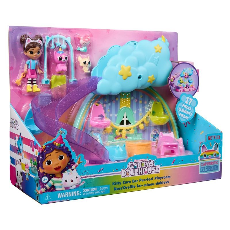 Gabby's Dollhouse Kitty Care Ear Purrfect Playroom Playset - image 5