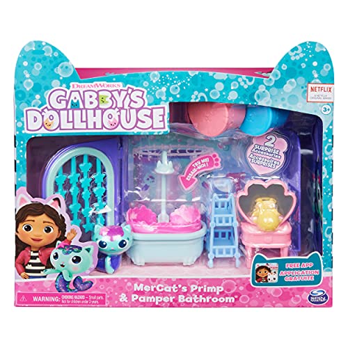 Gabby's Dollhouse Mercat Primp and Pamper Bathroom Playset - image 2