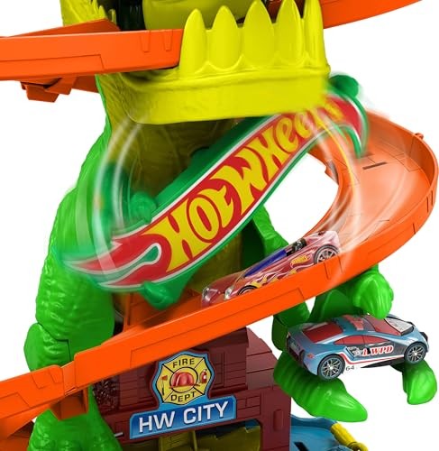 Hot Wheels City T-Rex Blaze Battle Playset - image 4