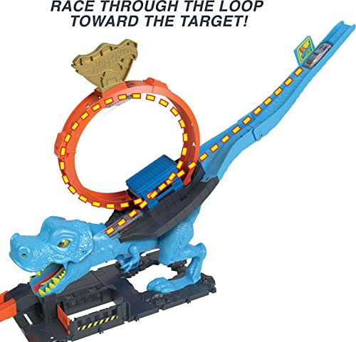 Hot Wheels City T-Rex Chomp Down Playset - image 3