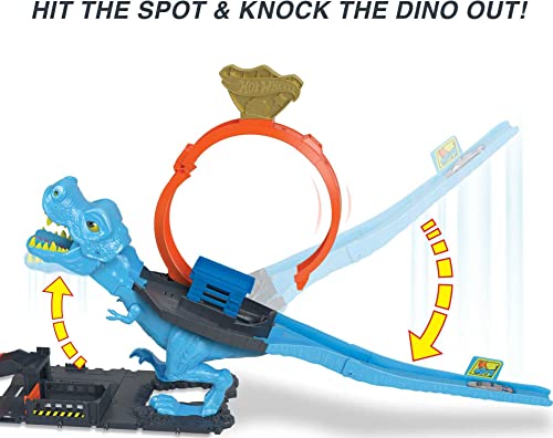 Hot Wheels City T-Rex Chomp Down Playset - image 4