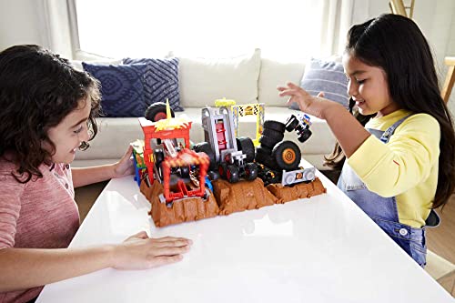 Hot Wheels Monster Trucks Arena Smashers Race Ace Smash Race Challenge Playset - image 2