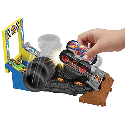 Hot Wheels Monster Trucks Arena Smashers Race Ace Smash Race Challenge Playset - image 3