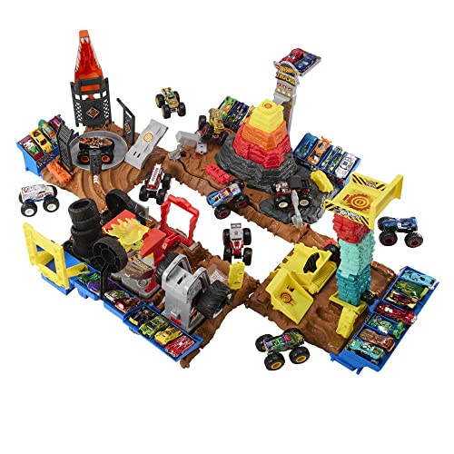 Hot Wheels Monster Trucks Arena Smashers Race Ace Smash Race Challenge Playset - image 5