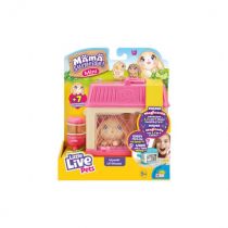 Colorful playset featuring a pink bunny house, a cute bunny figure, and accessories, designed for interactive play with Little Live Pets.