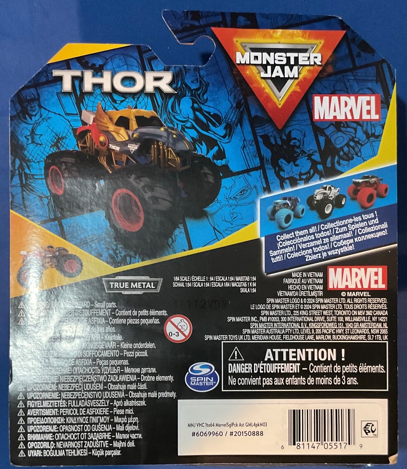 Monster Jam Marvel Captain America Vs Black Panther Vehicle 2 Pack - image 3