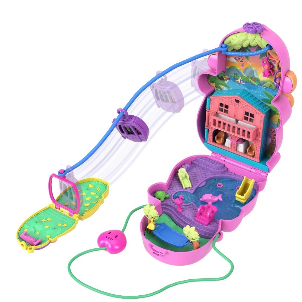 Polly Pocket Mumma Monkey & Baby Playset - image 2