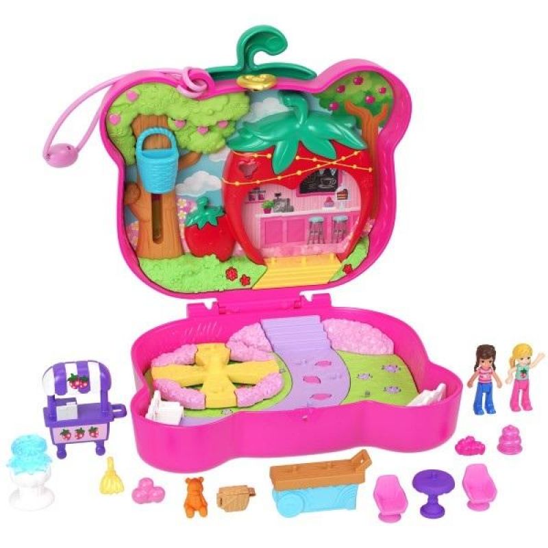 Polly Pocket Straw-Beary Patch Compact Playset - image 2