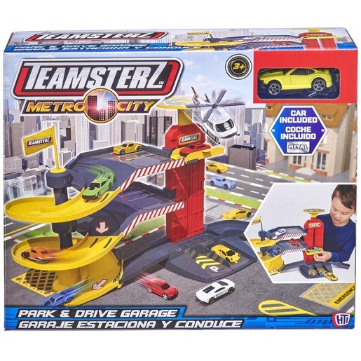 Teamsterz Toy Cars Teamsterz Metro City Park and Drive Garage (Styles Vary)