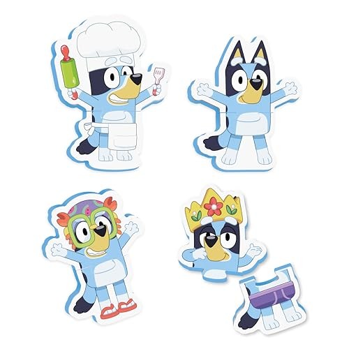 Tomy Bluey Tomy Toomies Bath Puzzle with Net Storage Bag - 8pc: BPA-Free, Foam Material, Fine Motor Skills Educational Focus