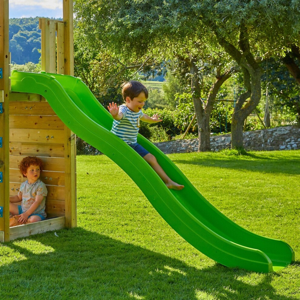 TP Skywood Kids Wooden Climbing Frame with Sky Deck Double Swing and Slide - image 3