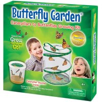 Butterfly Garden kit with 30cm green pop-up tent, caterpillar cup, and butterfly images on green packaging.