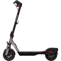 Black Ninebot by Segway F3 Pro E scooter with red accents, foldable frame, and large wheels.