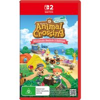 Nintendo Switch game case, Animal Crossing: New Horizons, colorful island scene with characters and logo.