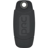 Black PAC ABS proximity token with rounded edges and a circular hole at the top.