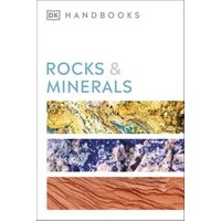 DK Handbooks "Rocks & Minerals" book cover with three colorful rock texture images.
