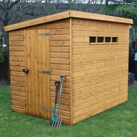 10' x 6' Traditional Shiplap Pent Wooden Security Garden Shed (3.05m x 1.83m) - image 2