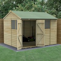 10' x 8' Forest Beckwood 25yr Guarantee Shiplap Pressure Treated Double Door Reverse Apex Wooden Shed (3.01m x 2.61m) - image 2