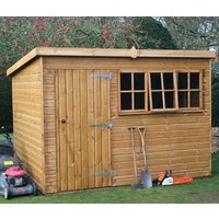 10' x 8' Traditional Heavy Duty Shiplap Pent Wooden Shed (3.05m x 2.44m) - image 2