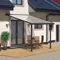 10x10 Palram Canopia Olympia Grey Patio Cover With Clear Panels - image 2