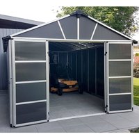 11' x 13.1' Palram Canopia Yukon Premium Dark Grey Skylight Plastic Shed (3.32m x 3.93m) - image 2
