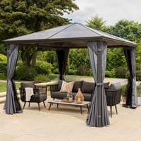 12' x 10' Garden Must Haves Runcton Grey Polycarbonate Garden Gazebo (3.6m x 3m) - image 2