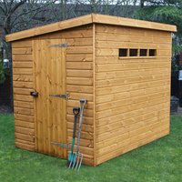 12' x 6' Traditional Shiplap Pent Wooden Security Garden Shed (3.66m x 1.83m) - image 2