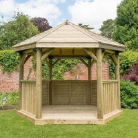 12'x10' (3.6x3.1m) Luxury Wooden Garden Gazebo with Traditional Timber Roof - Seats up to 10 people - image 2