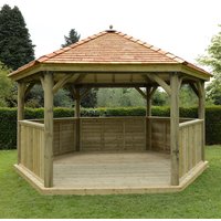 15'x13' (4.7x4m) Wooden Garden Gazebo with New England Cedar Roof - Seats up to 19 people - image 2