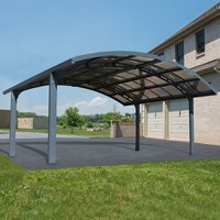 16' x 19' Palram Canopia Arizona Breeze Grey Metal Double Carport (4.95m x 5.78m) - image 2