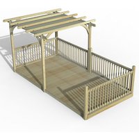 16' x 8' Forest Large Pergola Deck Kit with Retractable Canopy (4.88m x 2.44m) - image 2