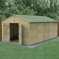 20' x 10' Forest Beckwood 25yr Guarantee Shiplap Pressure Treated Windowless Double Door Apex Wooden Shed (5.96m x 3.21m) - image 2