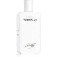 White rectangular bottle of 27 87 Wandervogel Eau de Parfum, 87 ml, with minimalist black and gold text.