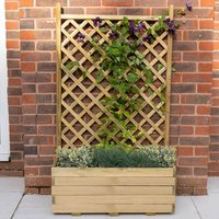 Forest Garden Trellis Wooden Garden Planter 2'7 x 1'4 - image 2