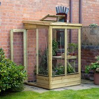 4' x 4' Forest Wallscape Lean To Greenhouse with Open Back (1.28m x 1.34m) - image 2