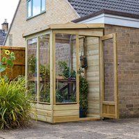 4' x 4' Forest Wallscape Lean To Greenhouse with Solid Back (1.28m x 1.34m) - image 2